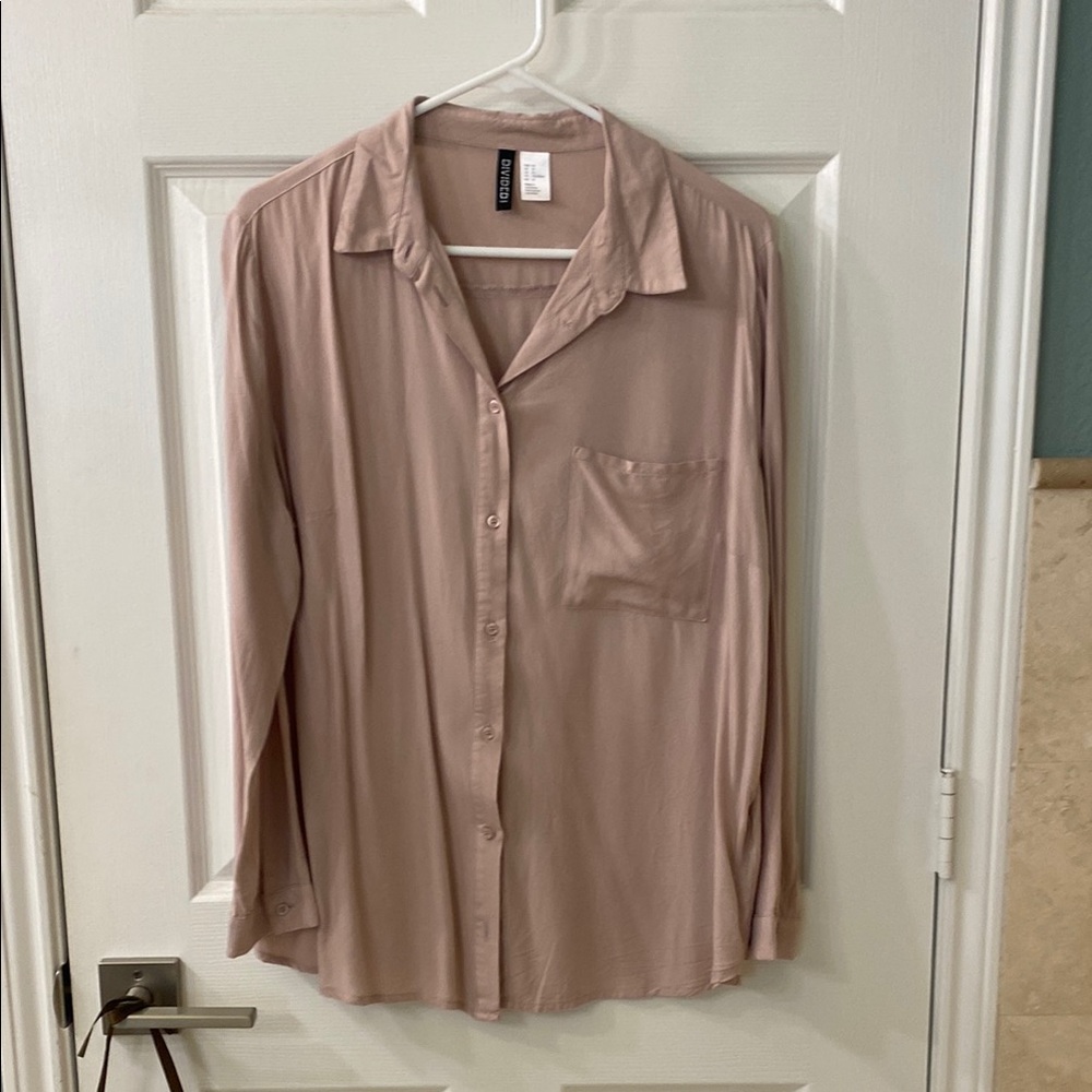 H&M Divided Blush Button-Up Shirt